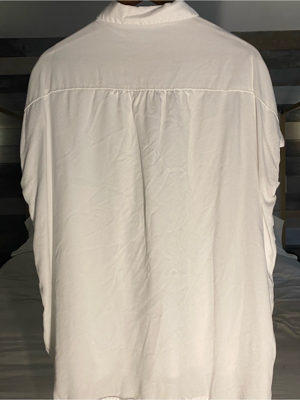 Quince Women’s Tencel Camp Shirt Casual Short-Sleeve Button-Down White XL - Picture 4 of 6
